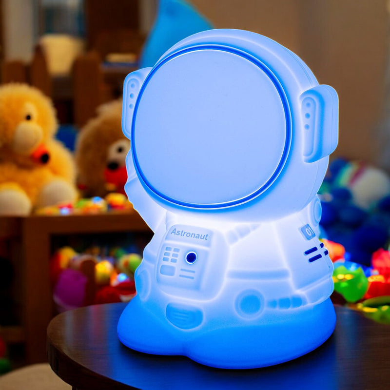 Squishy Astronaut Night Light Childrens Soft 7 Colour Changing LED Spaceman Bedside Lamp