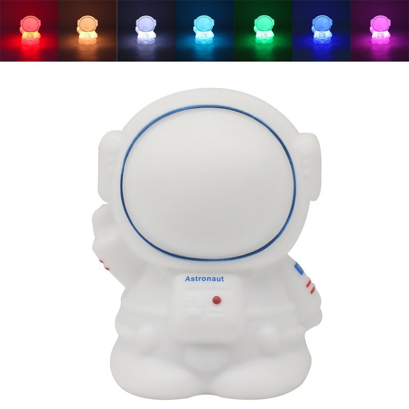 Squishy Astronaut Night Light Childrens Soft 7 Colour Changing LED Spaceman Bedside Lamp