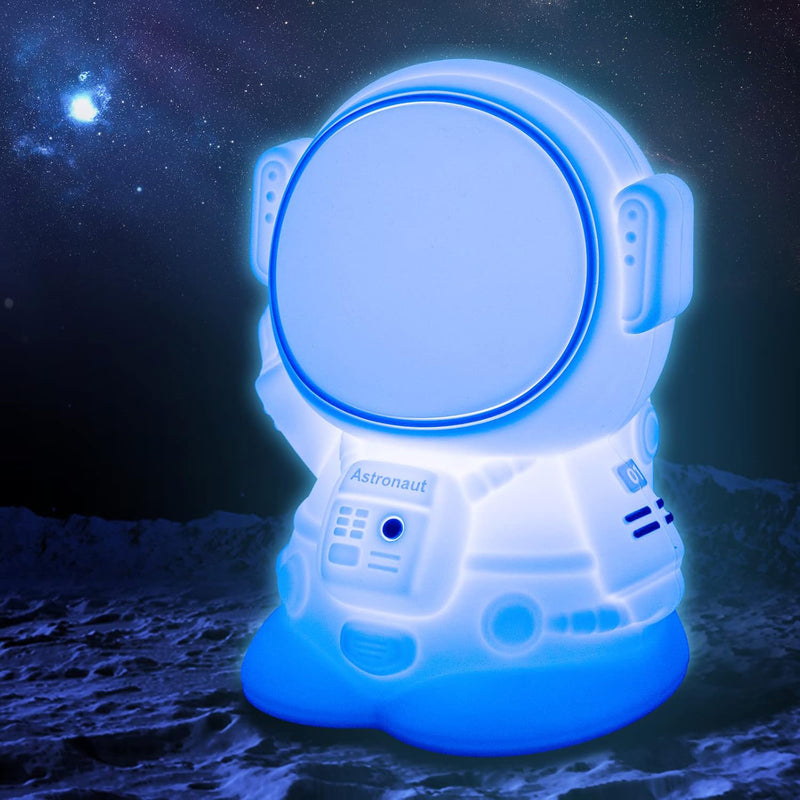 Squishy Astronaut Night Light Childrens Soft 7 Colour Changing LED Spaceman Bedside Lamp