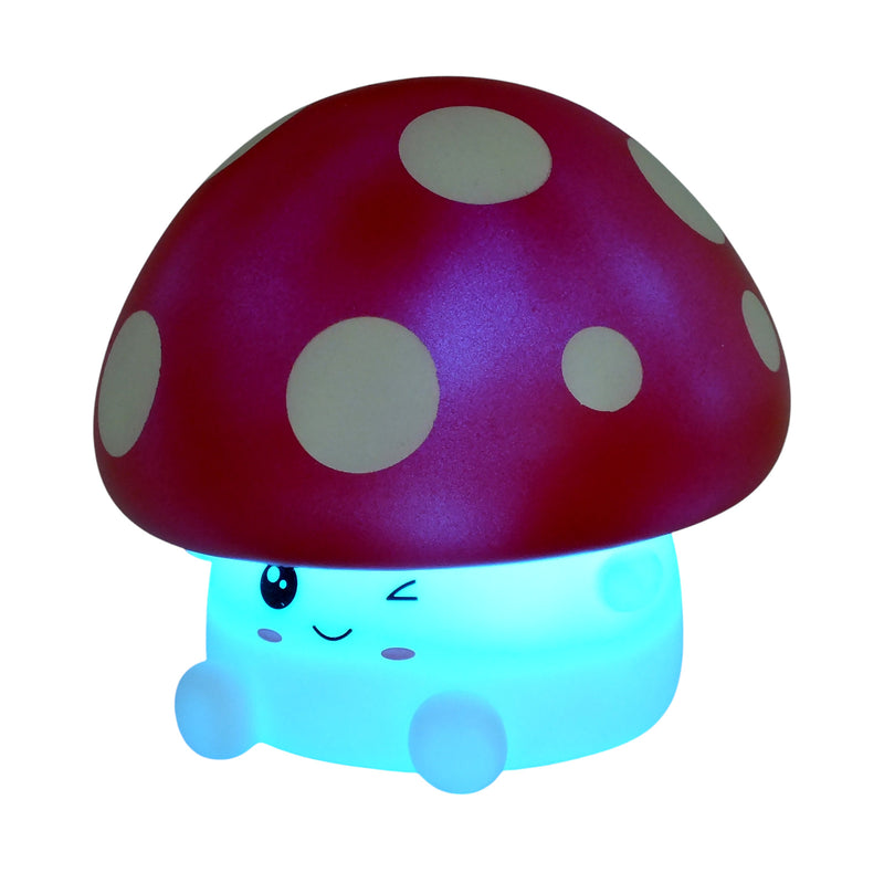 Squishy Mushroom Night Light Childrens Soft 7 Colour Changing LED Bedside Lamp