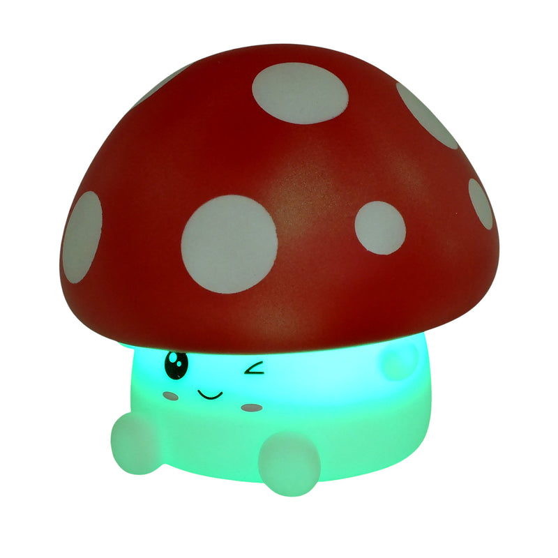 Squishy Mushroom Night Light Childrens Soft 7 Colour Changing LED Bedside Lamp