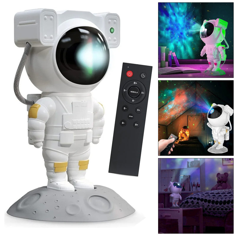 Astronaut Space Projector Night Light Nebula Galaxy Sky Projection Lamp with Remote Control