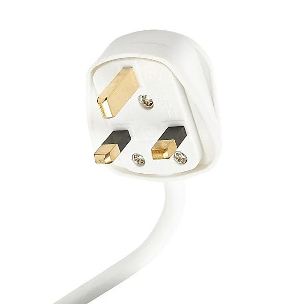 Pro-Elec White 5m Extension Lead Mains Power Cable 6 Gang UK Plug Sockets