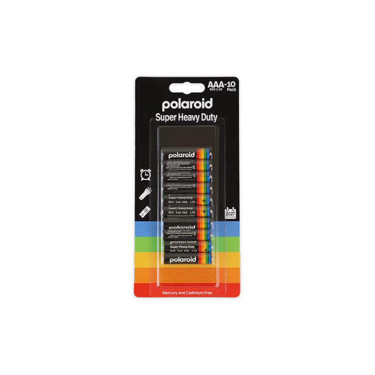 AAA AA Batteries Mercury Free Heavy Duty R03 1.5V - Polaroid Branded