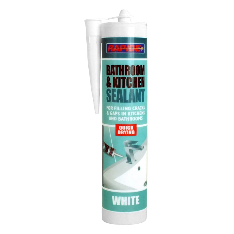 Rapide Bathroom & Kichen Sealant 6 x Rapide White Bathroon & Kitchen Sealant | 6 x 260ml Cartridges