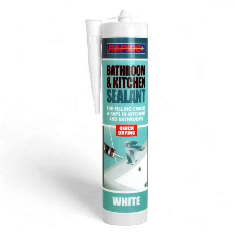 Rapide Bathroom & Kichen Sealant 6 x Rapide White Bathroon & Kitchen Sealant | 6 x 260ml Cartridges