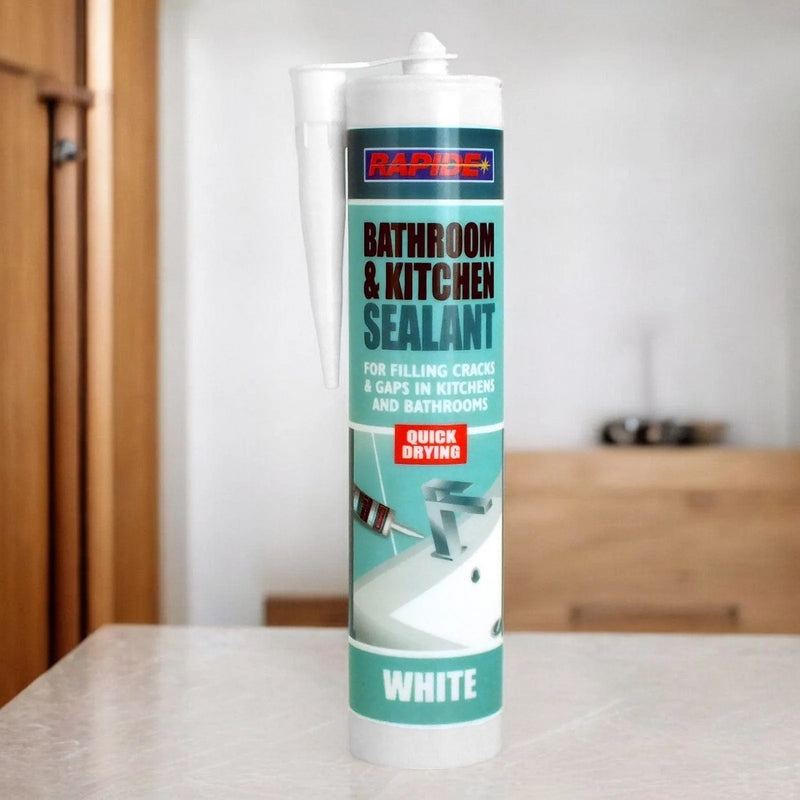 Rapide Bathroom & Kichen Sealant 6 x Rapide White Bathroon & Kitchen Sealant | 6 x 260ml Cartridges