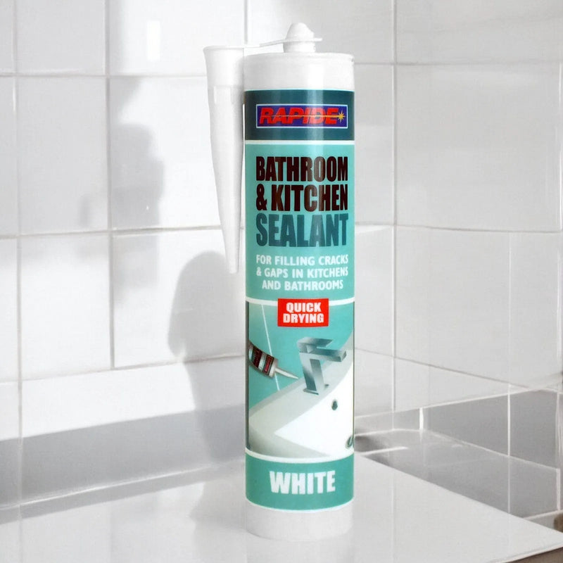 Rapide Bathroom & Kichen Sealant 6 x Rapide White Bathroon & Kitchen Sealant | 6 x 260ml Cartridges