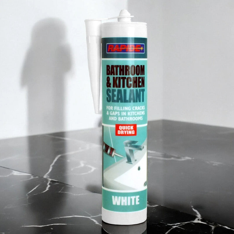 Rapide Bathroom & Kichen Sealant 6 x Rapide White Bathroon & Kitchen Sealant | 6 x 260ml Cartridges