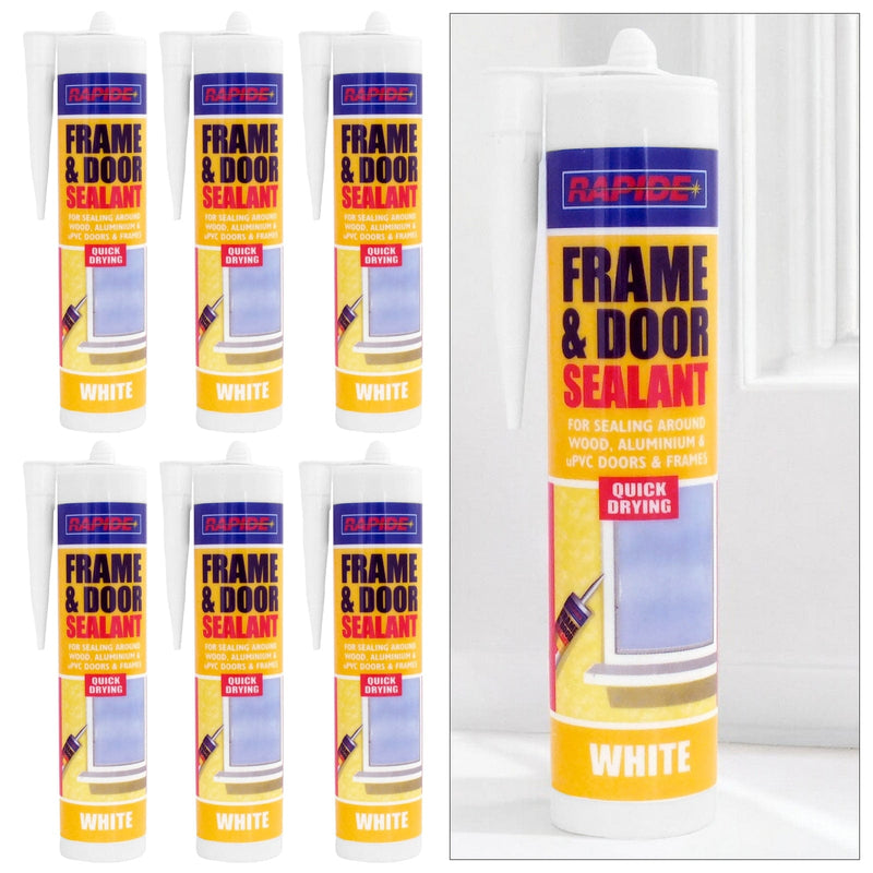 Rapide Door & Frame Sealant 6 x Rapide White Frame & Door Sealant | 6 x 260ml Cartridges