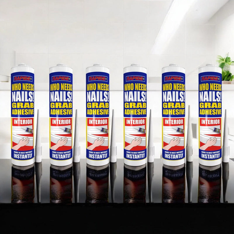 Rapide Interior Grab Adhesive 6 x Rapide Who Needs Nails Interior Grab Adhesive | 6 x 260ml Cartridges