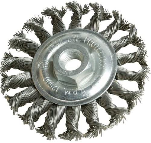 Silverline 100mm ANGLE GRINDER FLAT TWIST KNOT WIRE WHEEL BRUSH - RUST PAINT REMOVAL