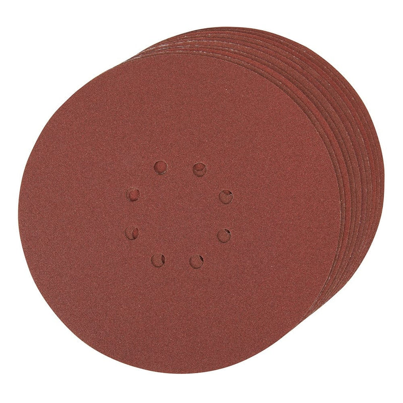 Silverline 120 GRIT HOOK & LOOP DISCS PUNCHED 225MM 10PK 273151