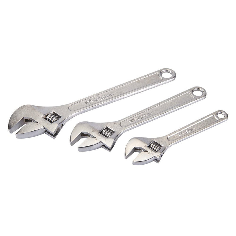 Silverline 150, 200 & 250MM ADJUSTABLE WRENCH SET 3PCE WR03