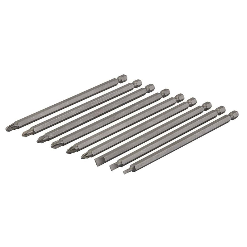 Silverline 150mm Extra-Long Power Bit Set 9pce Sb08 Silverline