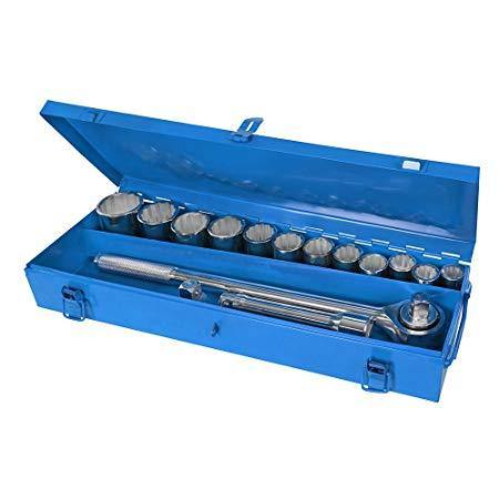 Silverline 15PCE 3/4" DRIVE METRIC SOCKET SET + STEEL CARRY CASE 652142