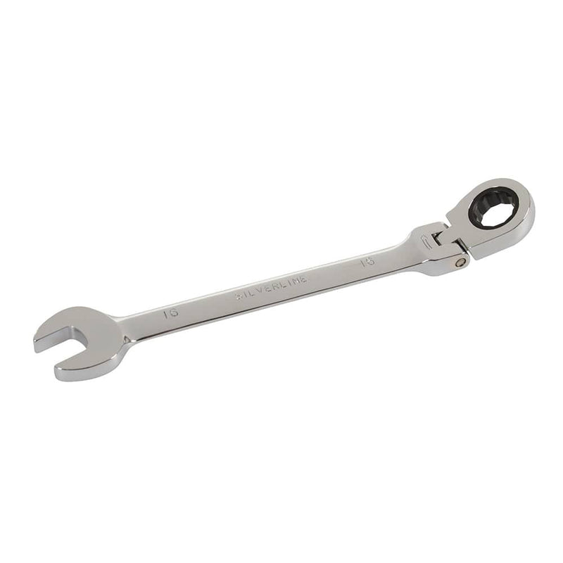 Silverline 16MM FLEXIBLE HEAD RATCHET SPANNER 763605