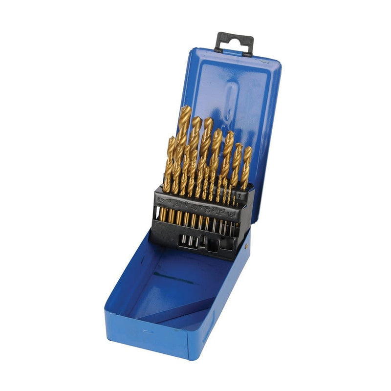 Silverline 19PCE TITANIUM-COATED HSS DRILL BIT SET 19PCE DS49