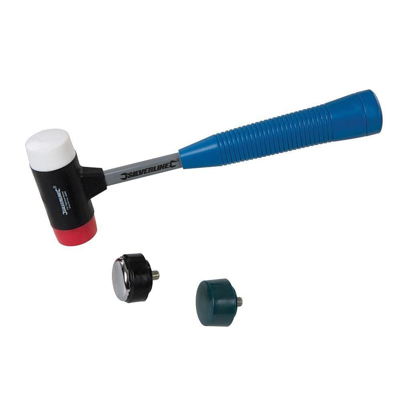 Silverline 37Mm Dia Face 4-In-1 Multi-Head Hammer 633905