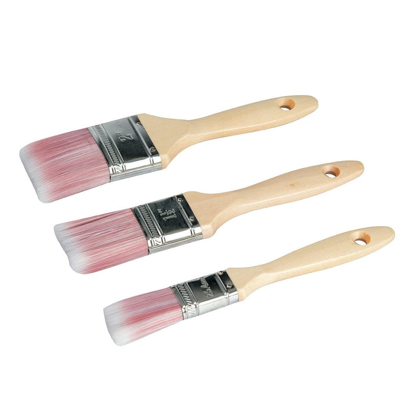 Silverline 3Pce Synthetic Paint Brush Set  675077