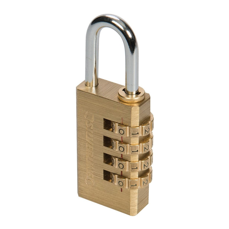 Silverline 4-DIGIT COMBINATION PADLOCK BRASS 360848