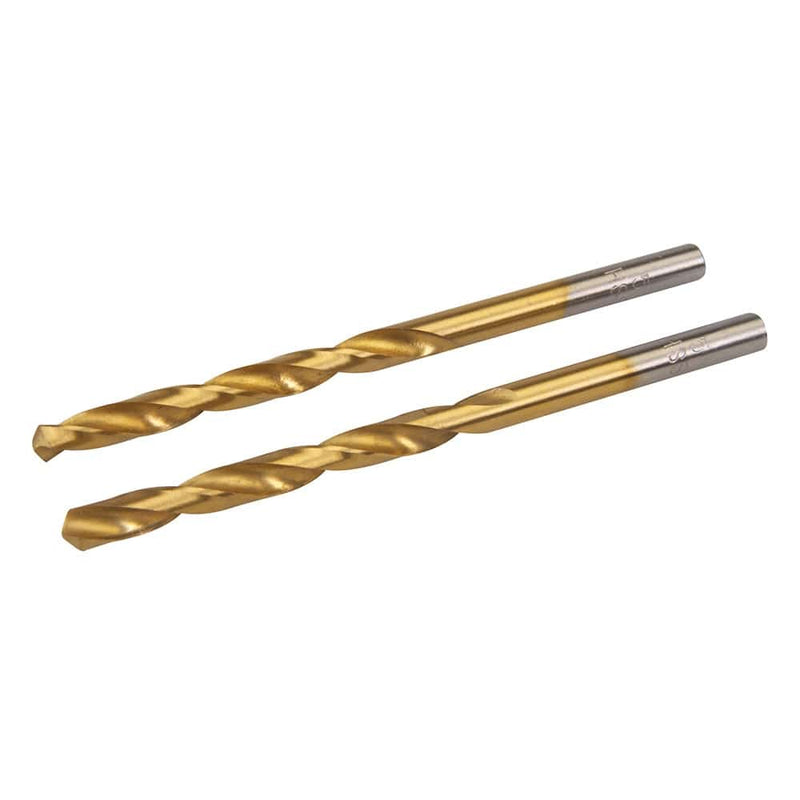 Silverline 5.0MM HSS TITANIUM-COATED DRILL BITS 2PK 733229