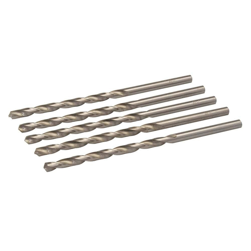 Silverline 6.5 X 148mm Metric Hss-R Long Series Bits 5pk 196496 Silverline