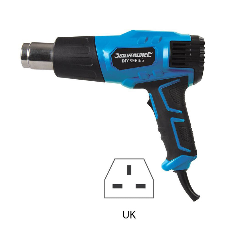 Silverline Electronic Heat Gun 2000w Hot Air Heat Gun Paint Remover Stripper Silverline 127655 -3 Year Warranty