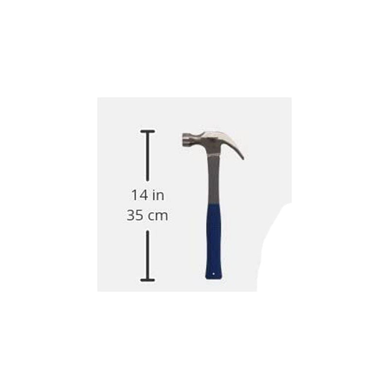 Silverline Fibreglass Claw Hammer 20oz (567G) Silverline HA11 - Soft Grip Handle