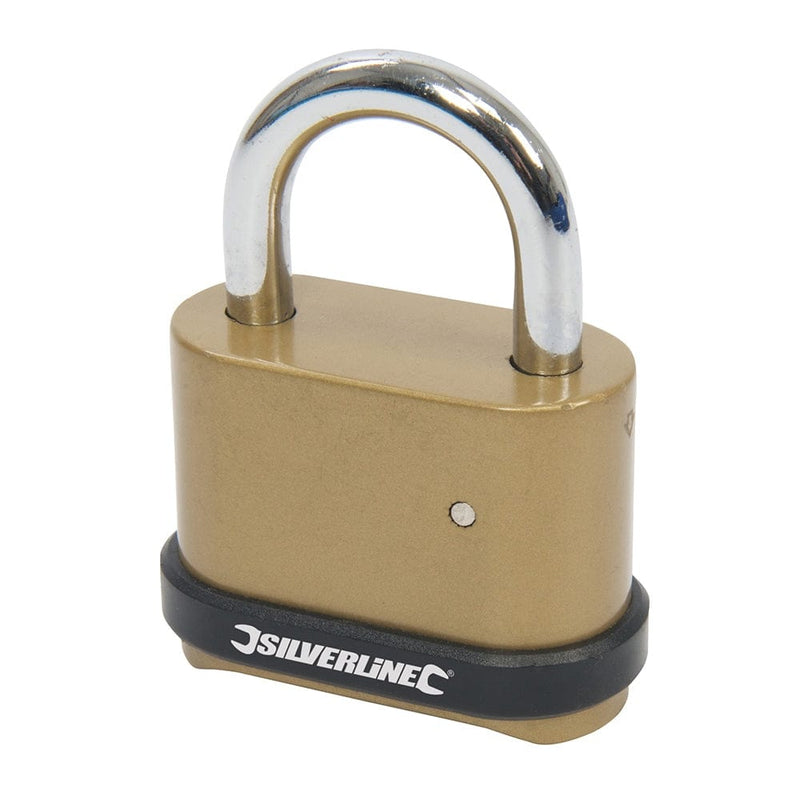 Silverline Padlock 50MM ZINC ALLOY COMBINATION PADLOCK 4-DIGIT 472645