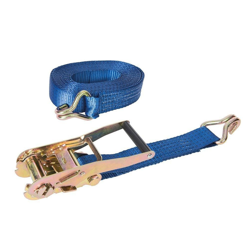 Silverline Rated 1700Kg Capacity 4750Kg Ratchet Tie Down Strap J-Hook 8M X 50Mm Ms21