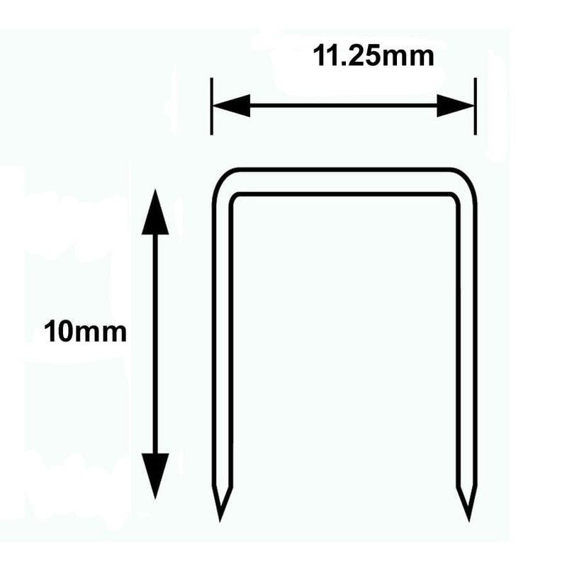 Silverline Type 53 Staples 5000pk Heavy Duty - Stanley TR Arrow JT21 Tacwise 8mm 10mm 14mm