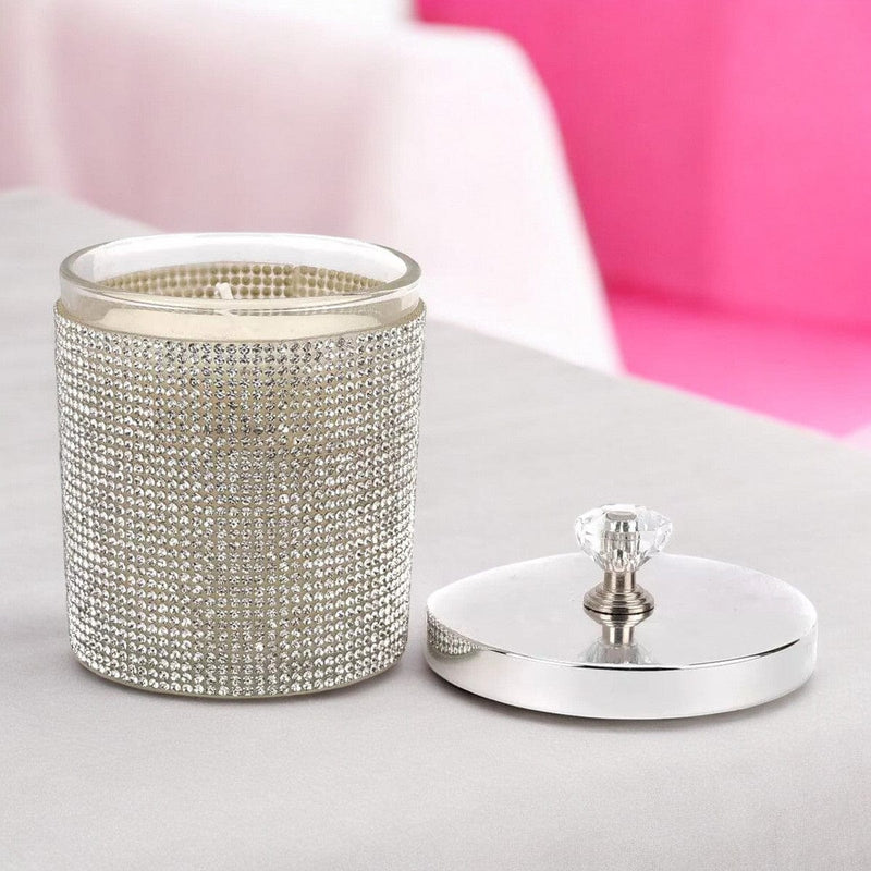 Sophia Scented Candle Sophia Vintage Jasmine Fragranced Scented Candle in Diamante Encrusted Glass Jar 150g