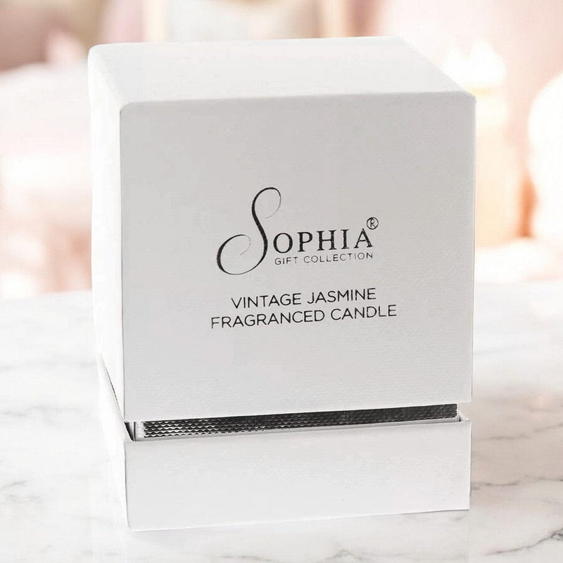 Sophia Scented Candle Sophia Vintage Jasmine Fragranced Scented Candle in Diamante Encrusted Glass Jar 150g