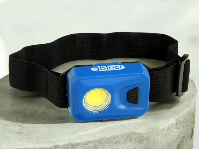 3W COB LED Head Torch Headlamp 200 Lumen Headtorch Batteries Included | Blue