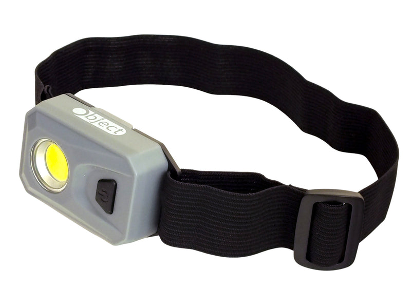 Free Cob Led Head Torch Grey