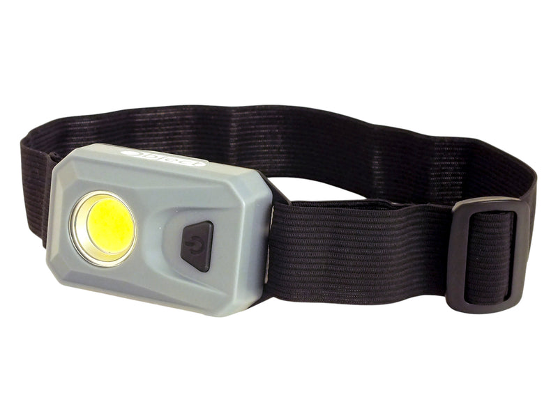 3W COB LED Head Torch Headlamp 200 Lumen Headtorch Batteries Included | Grey