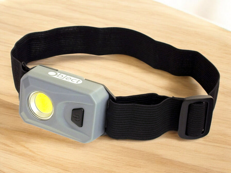 Free Cob Led Head Torch Grey