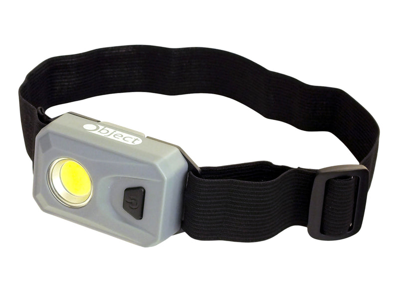 3W COB LED Head Torch Headlamp 200 Lumen Headtorch Batteries Included | Grey