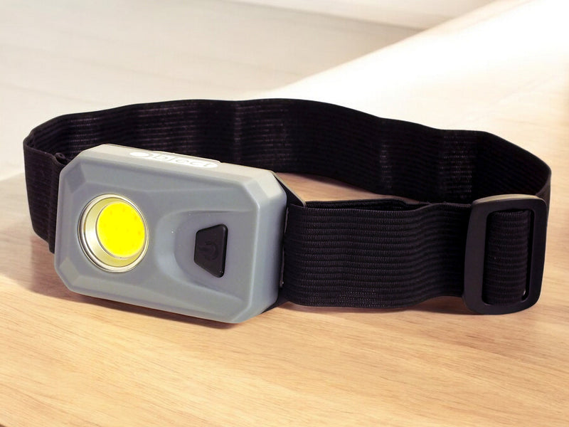 Free Cob Led Head Torch Grey