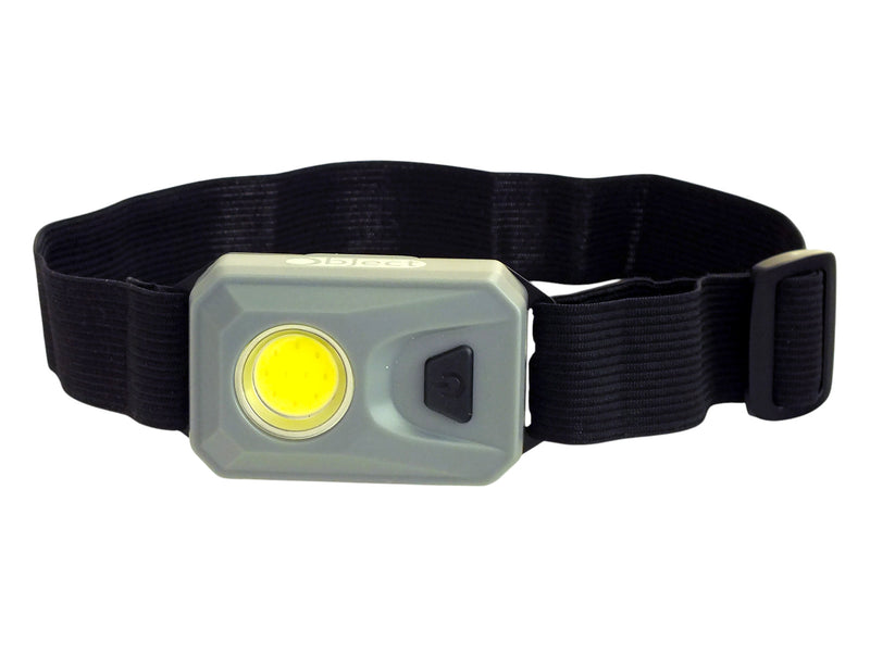 3W COB LED Head Torch Headlamp 200 Lumen Headtorch Batteries Included | Grey