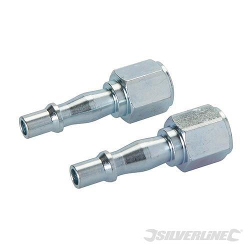 tooltime 1/4" BSP AIR LINE COUPLING BAYONET FEMALE THREAD 2PK