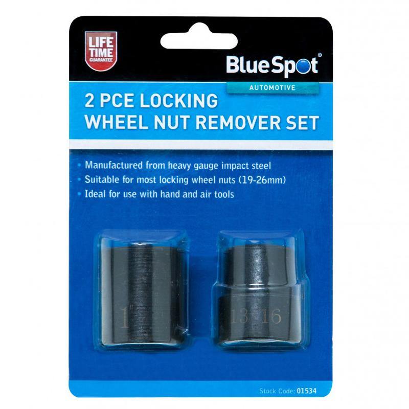 tooltime 2 PIECE LOCKING WHEEL NUT REMOVER LIFETIME WARRANTY