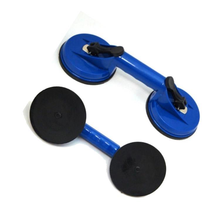 tooltime 2 x DUAL DOUBLE RUBBER SUCTION CUP GLASS LIFTING HANDLES WINDOW FITTING TOOLS