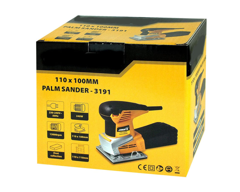 tooltime 240W ELECTRIC 1/4 SHEET MOUSE PALM SANDER + DUST COLLECTION BOX & SANDING SHEET