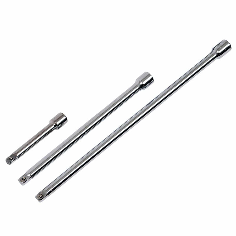 tooltime 3PC 1/4" INCH SQUARE DRIVE LONG REACH SOCKET EXTENSION BARS SET 3" 6" & 9"