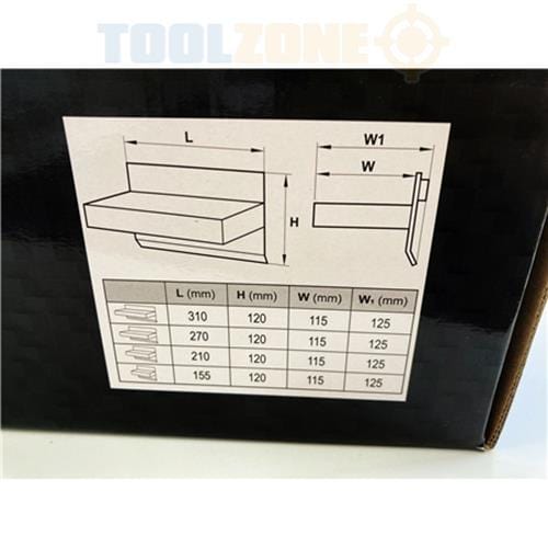 tooltime 4Pc Magnetic Tool Tray Holders Storage Racks 155Mm - 310Mm Workshop Van Holders