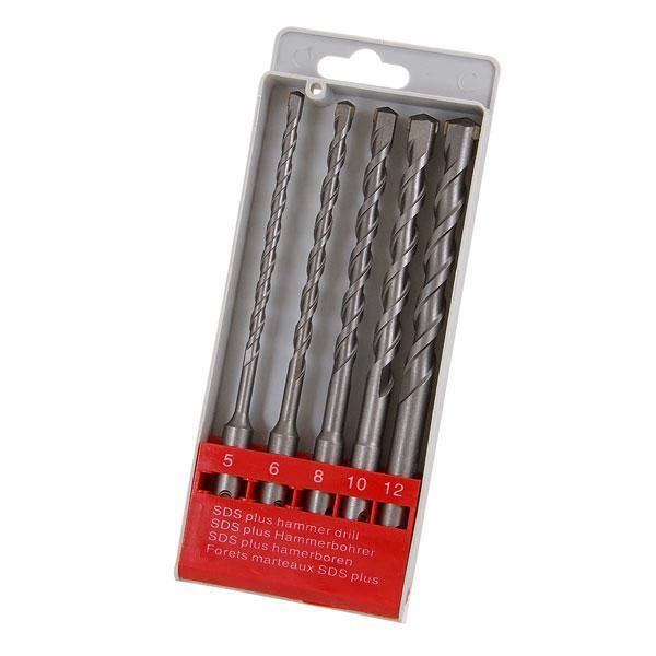 tooltime 5Pc Sds+ Hammer Drill Bit Set 5Mm-12Mm Carbide Tipped Sds Plus Masonry Bits