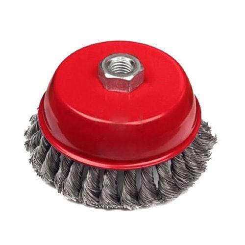 tooltime 6 Pack Of 100Mm 4" Twist Knot Wire Cup Brush Set Kit For M14 Angle Grinder