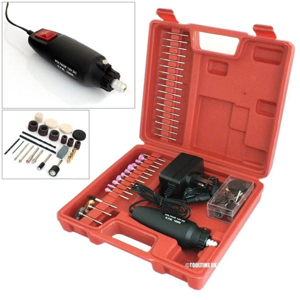 Mini Rotary Drill 60Pc 240V Grinder Hobby Tool + Carry Case + Accessories Voche®